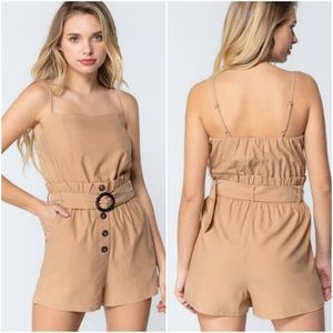 LAST ONE❗Utility Chic Classic Beige Romper